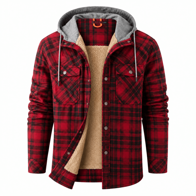 Charles Sharpe | Veste à capuche en polaire doublée plaid