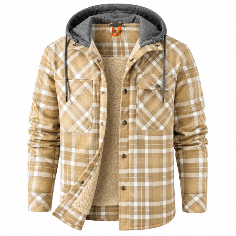 Charles Sharpe | Veste à capuche en polaire doublée plaid