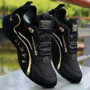 Jasper Coleman | White & Gold Performance Trainers For Men