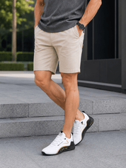 Jasper Coleman | White & Gold Performance Trainers For Men