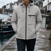 Hugo White | Waterproof Hooded Utility Jacket