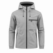 Hugo White | Waterproof Hooded Utility Jacket