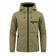 Hugo White | Waterproof Hooded Utility Jacket