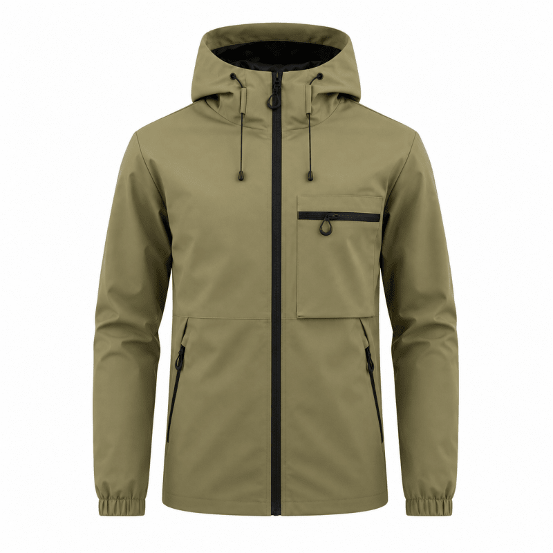 Hugo White | Waterproof Hooded Utility Jacket