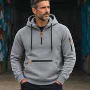 William Harrison | Sweat à capuche gris zippé