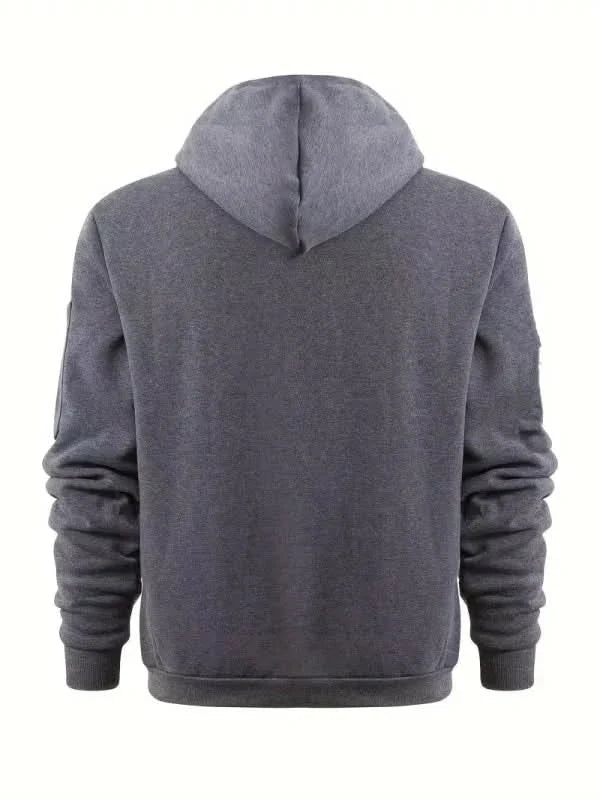 William Harrison | Sweat à capuche gris zippé