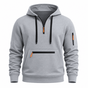 William Harrison | Sweat à capuche gris zippé