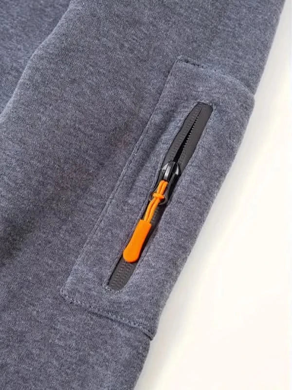 William Harrison | Sweat à capuche gris zippé