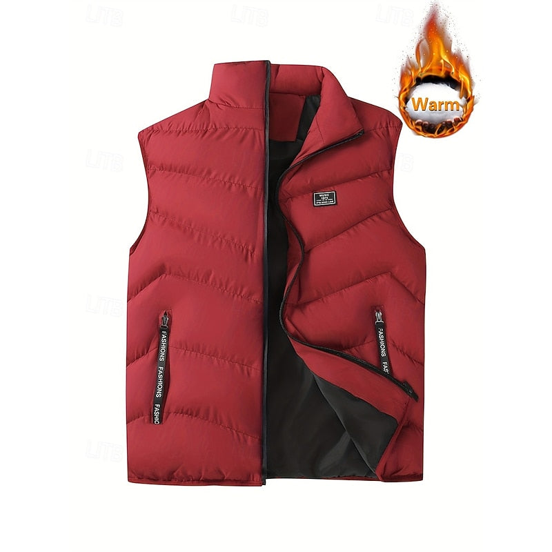 Florence Shaw | Red Quilted Padded Gilet for Women
