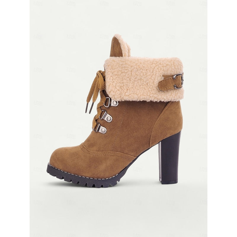 Alice Wood | Bottes d’hiver à lacets bordées de fourrure