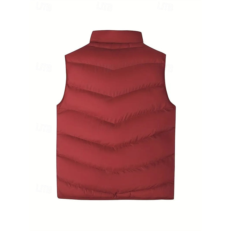 Florence Shaw | Red Quilted Padded Gilet for Women