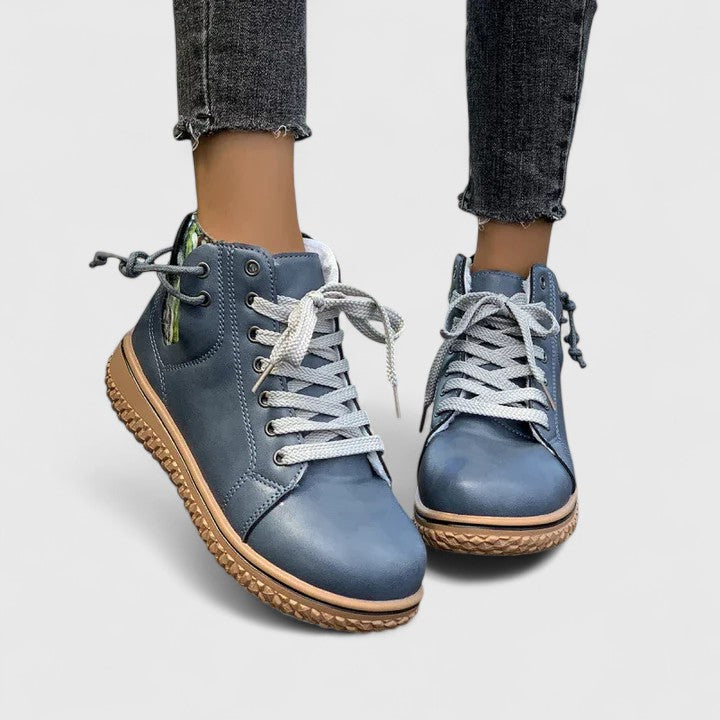 Rhiannon Calder | Bottines à lacets avec col en maille
