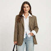 Imogen Clarke | Oversized Plaid Blazer for Women