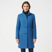 Isla Baker | Manteau en laine raffiné à col officier