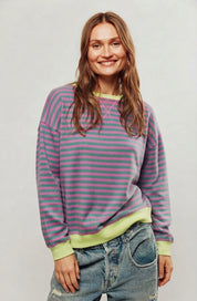 Isla Wilson | Striped Round-Neck Pullover