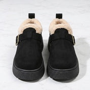 Isobel Marchmont | Sherpa-Lined Tan Platform Snow Boots