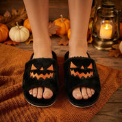 Spooky Stomp | Pumpkin Halloween Slippers For Women