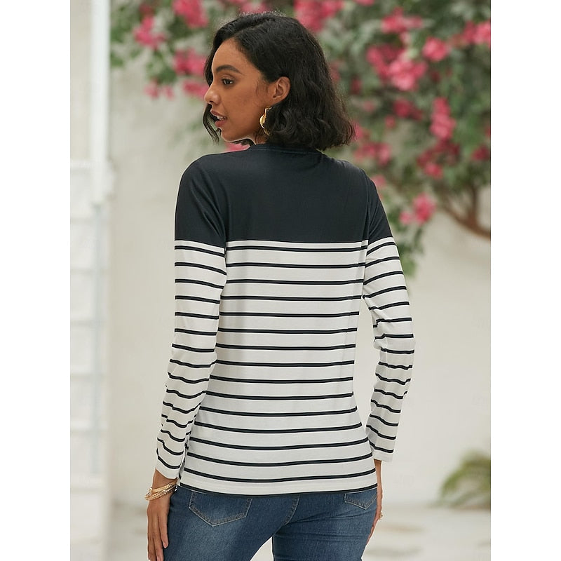 Marianne Radcliffe | Striped Long Sleeve Top