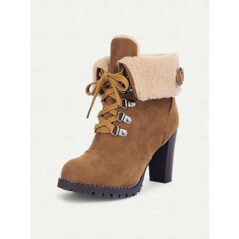 Alice Wood | Bottes d’hiver à lacets bordées de fourrure