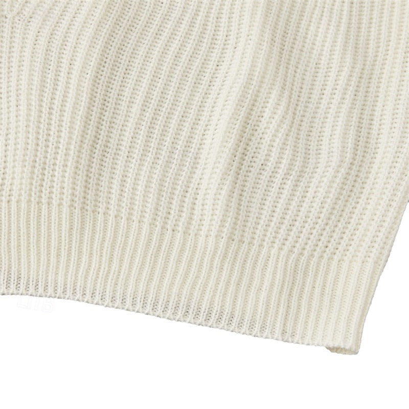 Henry Blackwell | Cream Waffle Knit Sweater for Men