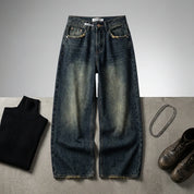 Camille Vosselair | High-Rise Wide-Leg Vintage Wash Jeans