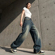 Camille Vosselair | High-Rise Wide-Leg Vintage Wash Jeans