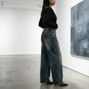 Camille Vosselair | High-Rise Wide-Leg Vintage Wash Jeans