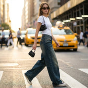 Camille Vosselair | High-Rise Wide-Leg Vintage Wash Jeans