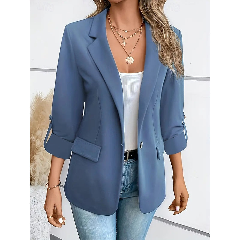 Amelia Thompson | Tailored Open-Front Blazer