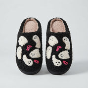 Ghostly Grin | Ghost Halloween Slippers For Women