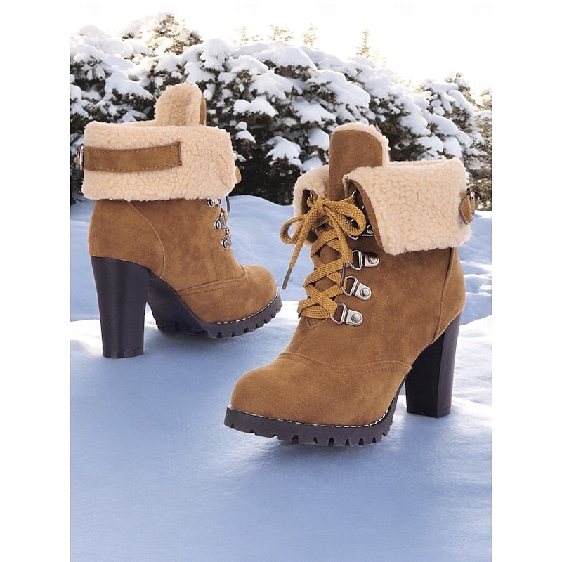 Alice Wood | Bottes d’hiver à lacets bordées de fourrure