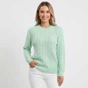 Louisa Bramley | Cable-Knit Round Neck Sweater