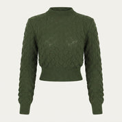 Lydia Thomas | Cropped Textured Knit Sweater