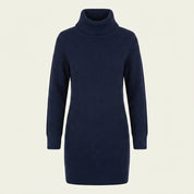 Matilda Green | Turtleneck Knit Sweater Dress