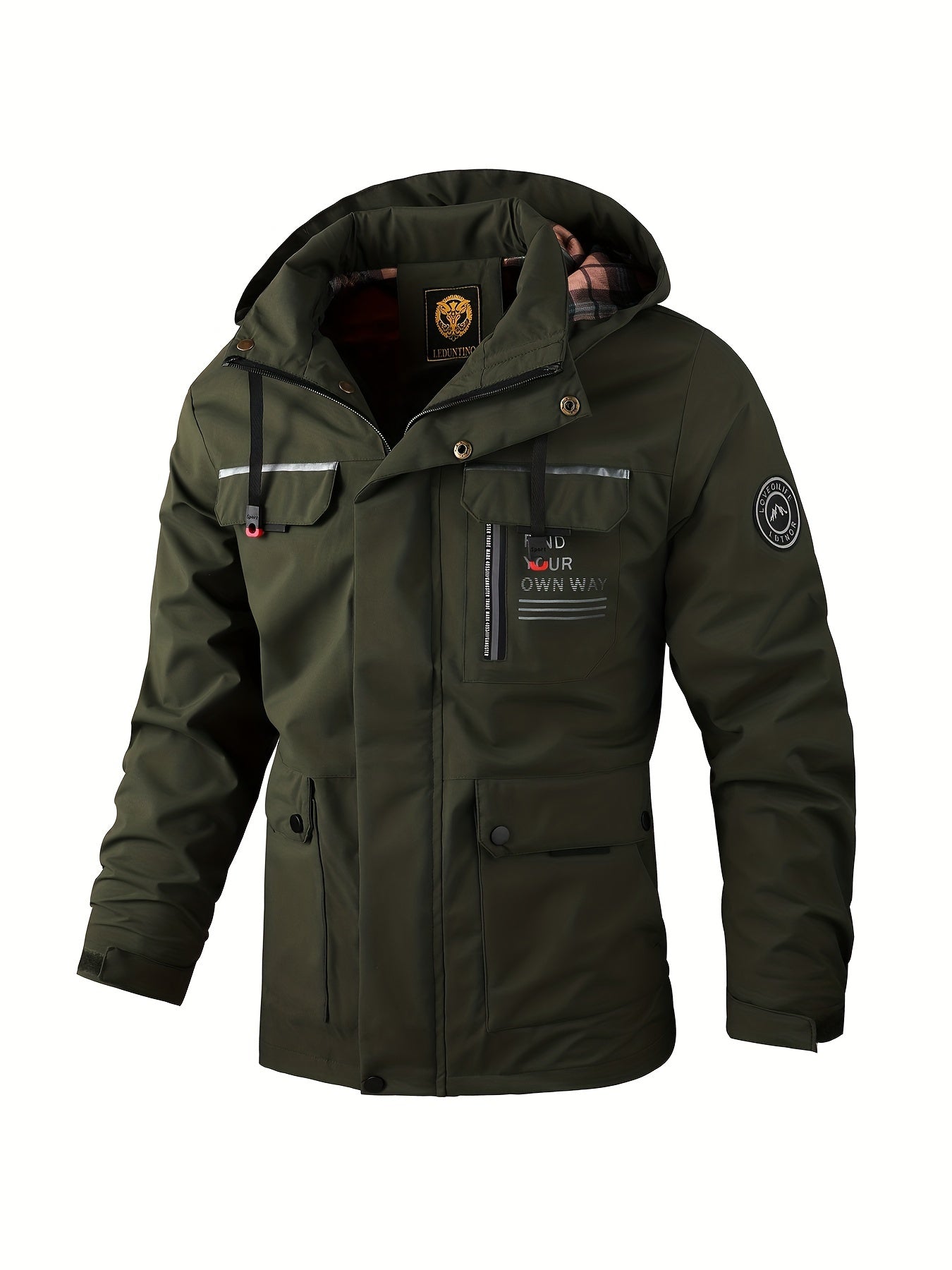 Freddie Clarke | Veste à capuche imperméable pour homme, noire