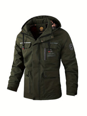 Freddie Clarke | Veste à capuche imperméable pour homme, noire