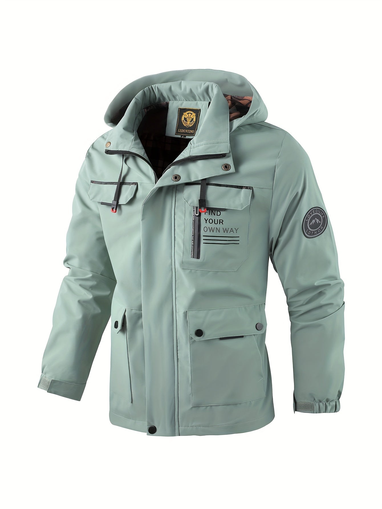 Freddie Clarke | Veste à capuche imperméable pour homme, noire