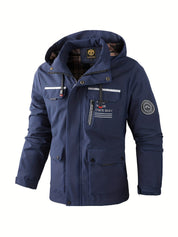 Freddie Clarke | Veste à capuche imperméable pour homme, noire
