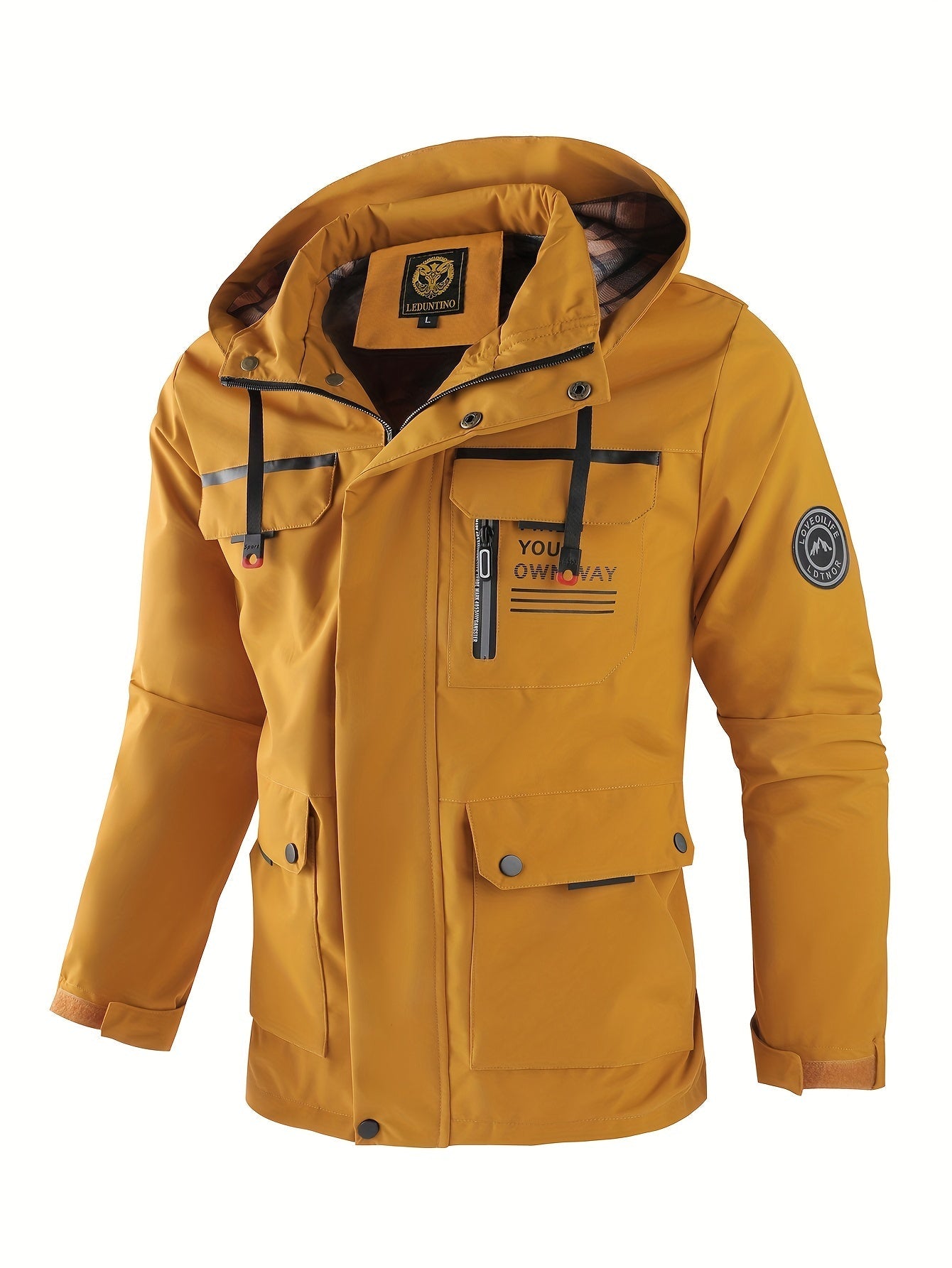 Freddie Clarke | Veste à capuche imperméable pour homme, noire