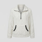 Millicent Edwards | Half-Zip Plush Fleece Sweater