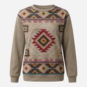 Millicent Wright | Aztec Print Crew Neck Sweatshirt