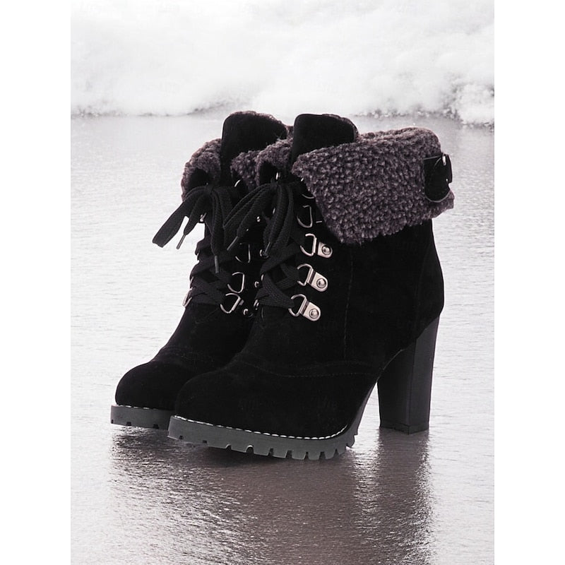 Alice Wood | Bottes d’hiver à lacets bordées de fourrure