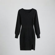 Niamh Barclay | Robe midi moulante côtelée en maille pour femme