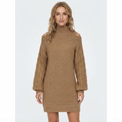 Niamh White | Cold-Shoulder Turtleneck Sweater Dress