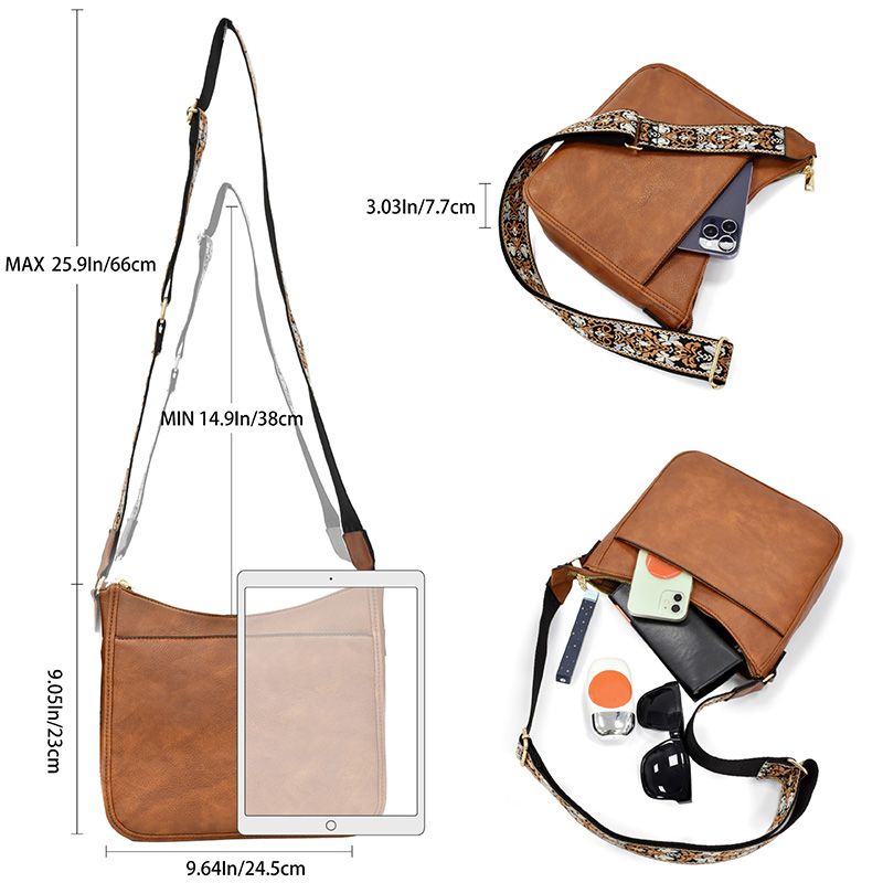 Camille Laurent | Vintage Leather Crossbody Bag For Women