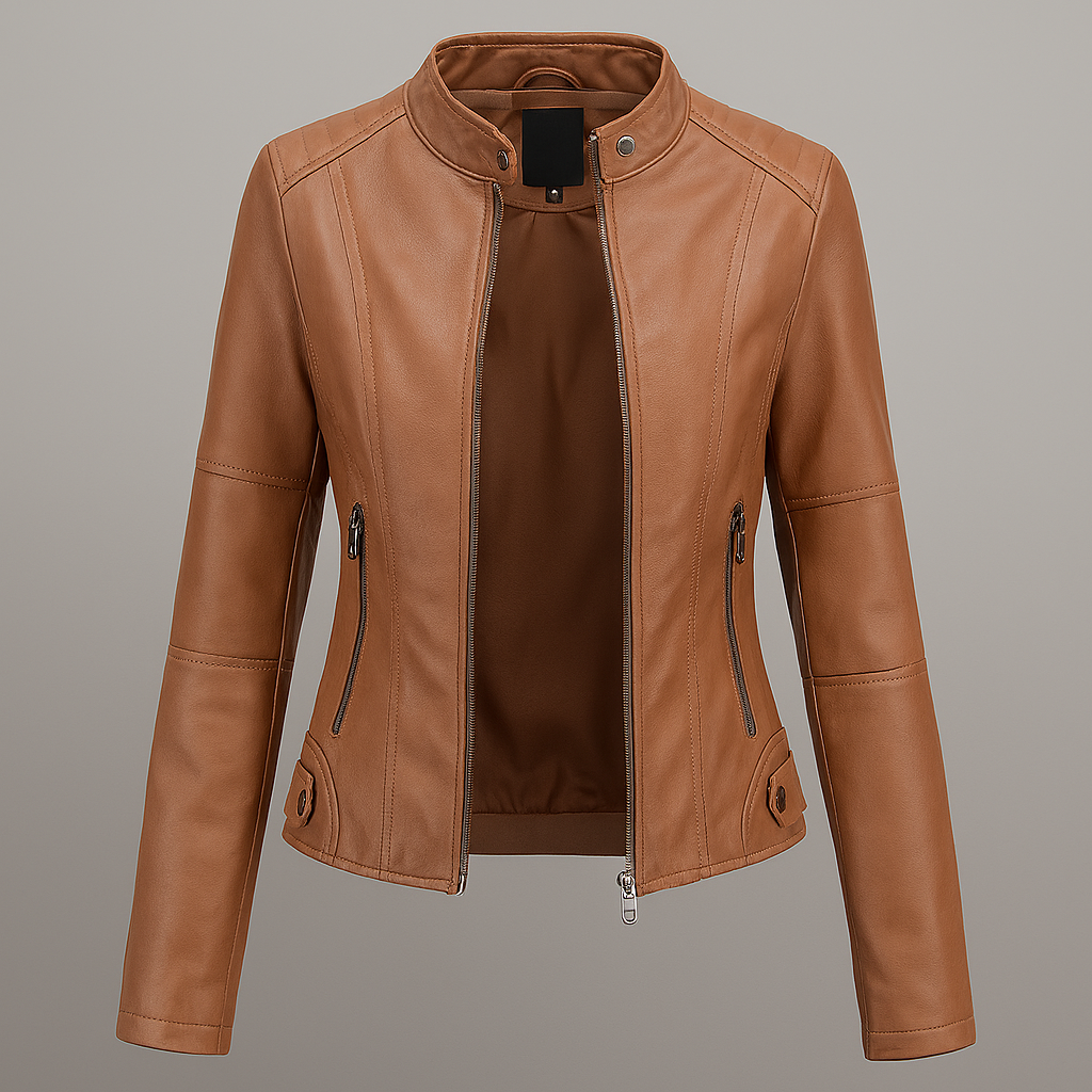 Victoria Ashford | Classic Vegan Leather Jacket For Women