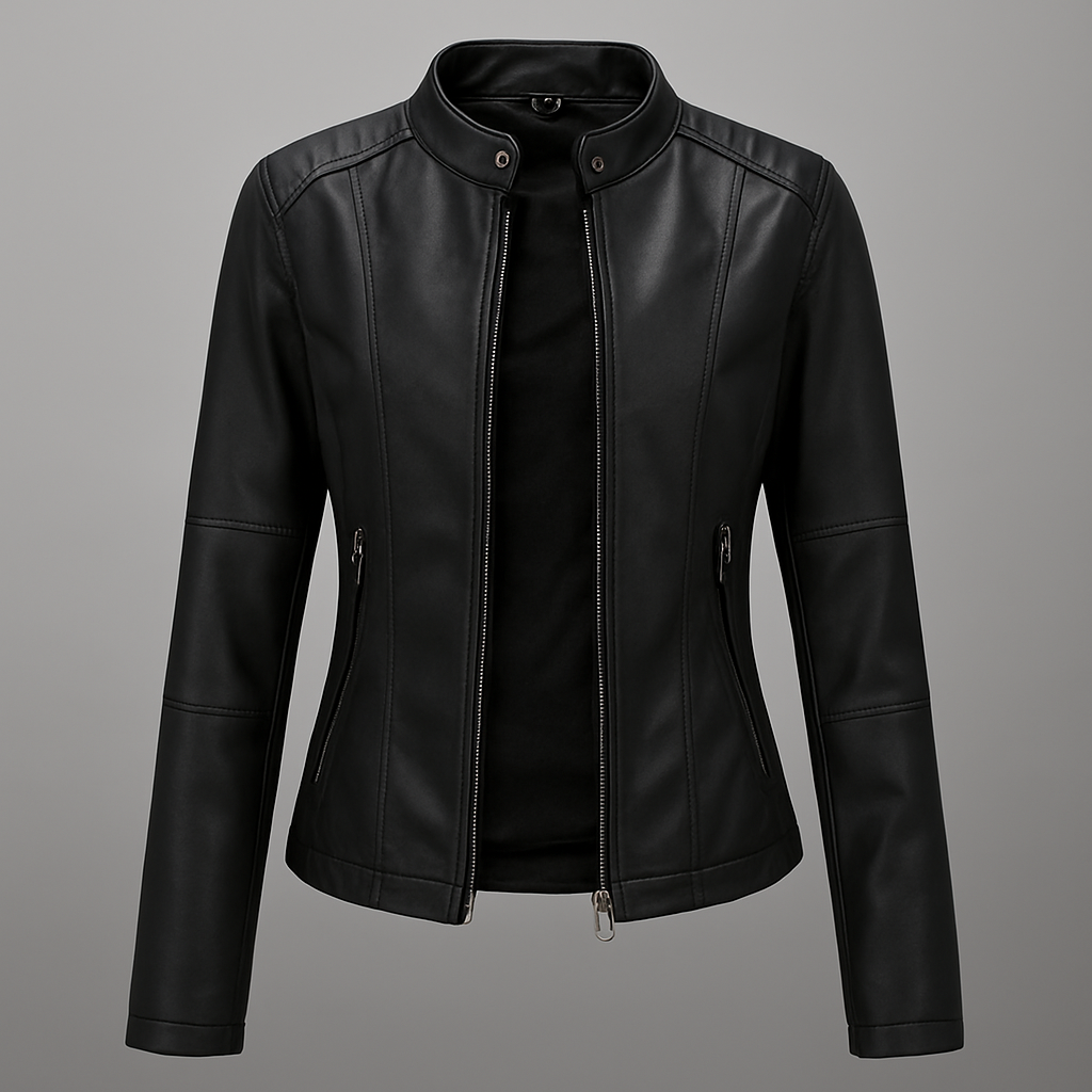 Victoria Ashford | Classic Vegan Leather Jacket For Women