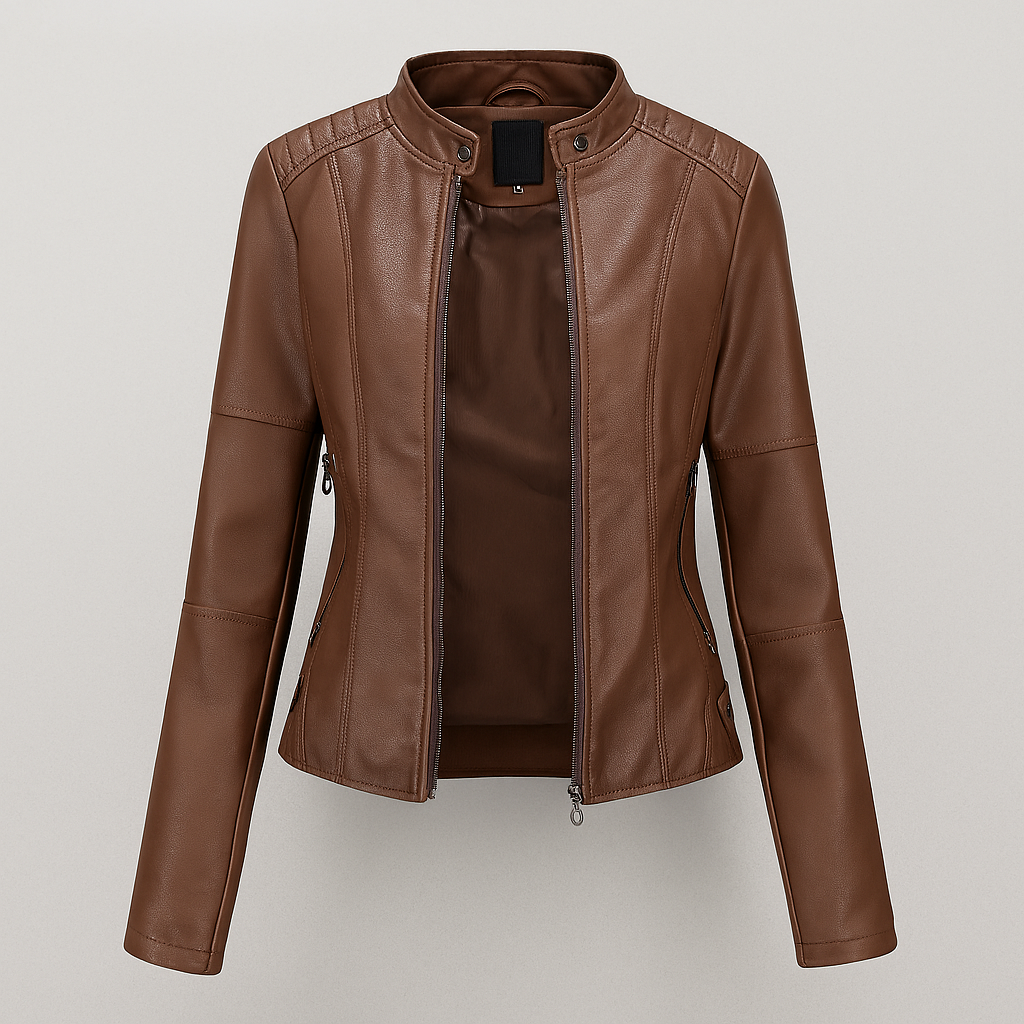 Victoria Ashford | Classic Vegan Leather Jacket For Women
