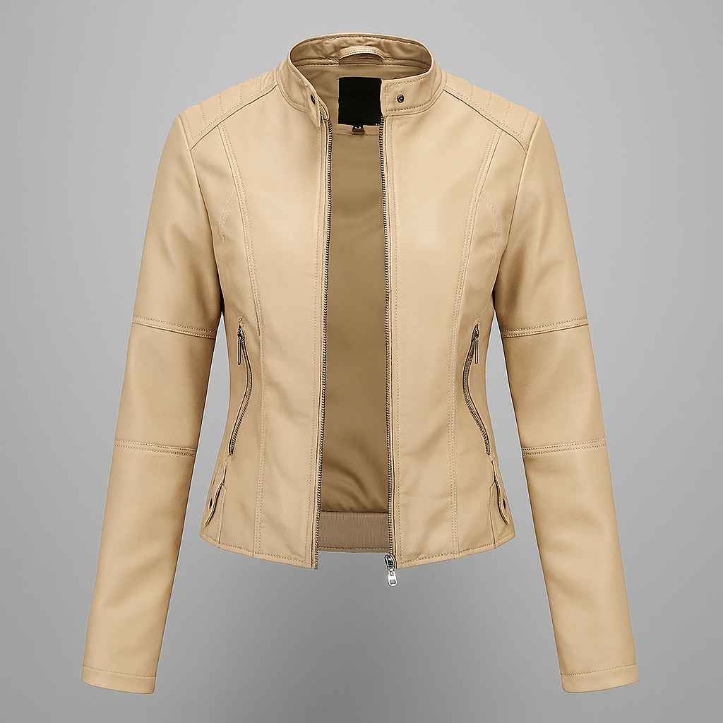 Victoria Ashford | Classic Vegan Leather Jacket For Women