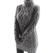 Elspeth Fraser | Cable-Knit Turtleneck Sweater Dress